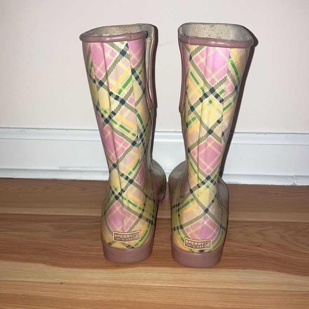 SPERRY Top Sider Women's 8 Waterproof Rubber Rain Boots - Picture 3 of 4